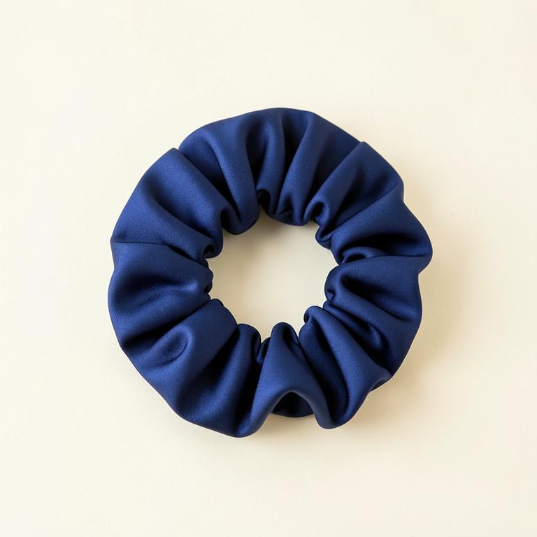 Navy Silk scrunchie — Midnight Snack